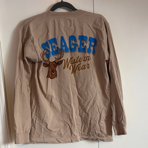Seager Tan Long Sleeve Men's Shirt - Picture 4 of 4